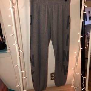 Grey PINK sweatpants